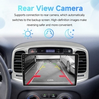 Hyundai Accent 2006-2011 için Rhythm Android Araç Stereo 9 İnç Dokunmatik Ekran Geri Görüş Kamerası GPS Carplay BT WiFi FM Radyo