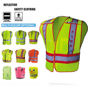 2025 precio bajo al por mayor logotipo personalizado chaqueta de alta visibilidad chaleco de seguridad reflectante de malla con bolsillo personalizado - Product Image 3