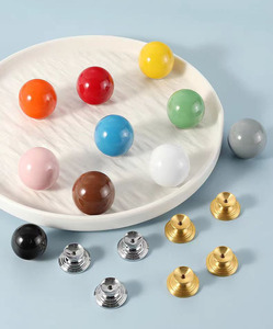 Hot Sale Round Brass Ceramic <strong>Cabinet</strong> <strong>Knob</strong> Colorful Drawer Pulls for Kids' Furniture - Product Image 6