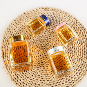 Sang trọng siêu <span class=keywords><strong>Flint</strong></span> Glass mật ong <span class=keywords><strong>Jar</strong></span> 100ml 180ml 360ml độ tinh khiết cao mứt <span class=keywords><strong>Jar</strong></span> với Electroplated nắp nhôm - Product Image 6