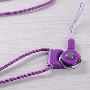 Lanière de téléphone portable multifonctionnelle, amovible, rotative, de couleur violette, sangle de <span class=keywords><strong>collier</strong></span>, support de téléphone, corde de téléphone, support de téléphone portable à suspendre au cou - Product Image 3