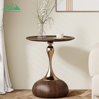 Table basse ronde de forme unique avec plateau supérieur, mobilier de salon moderne et luxueux Wayon