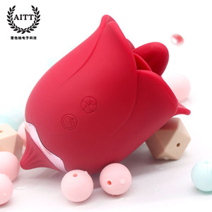 Rosa reale adulta 12 velocità G-Spot vibratore fiore Sex <span class=keywords><strong>Toy</strong></span> con funzione di succhiare Dildo giocattolo rosa reale Dildo - Product Image 4