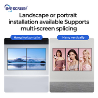 Pantalla LCD de Alta Luminosidad INGSCREEN de 43 y 55 Pulgadas, Montada en Pared, 1080P, Señalización Digital, Sistema Operativo Android, Pantalla Publicitaria para Interiores