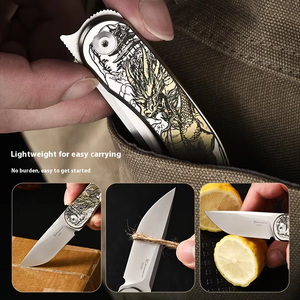 سكين تخييم EDC Gr5 + M390 من سبائك التيتانيوم EDC قابل للطي عالي الصلابة محمول للاستخدام الخارجي - Product Image 3