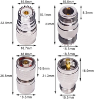 Conector Coaxial RF, Adaptador UHF SO239 PL259 UHF para BNC N F FME TNC MCX MINI UHF LMR400 RG58 50 para Antena WLAN de 2.4GHz/5GHz