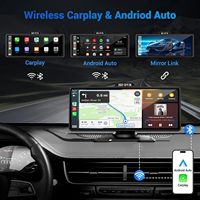 8.9 pouces IPS tactile sans fil Carplay Android Auto Dash Cam écran 4K avant 1080P caméra arrière pour Bluetooth Audio voiture boîte noire