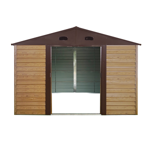 Bois et café couleur Apex toit usine Stock vente en acier galvanisé abris <span class=keywords><strong>de</strong></span> <span class=keywords><strong>jardin</strong></span> pour le stockage des outils - Product Image 3