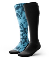 Chaussettes de compression de sport à hauteur du genou imprimées sur mesure 20-30 mmhg Performance tout au long de la journée