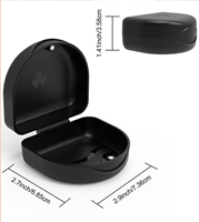 Boîte à prothèses dentaires magnétique sans BPA de qualité alimentaire, étui de rangement pour dents artificielles avec couvercle magnétique pour les voyages