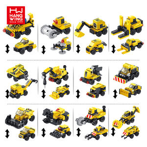 لعبة هندسية 12 في 1 من إتش دبليو تويز مع شاحنة قلابة ومكعبات بناء - لعبة تركيب من البلاستيك إيه بي إس للأعمار 6 سنوات فما فوق - Product Image 4