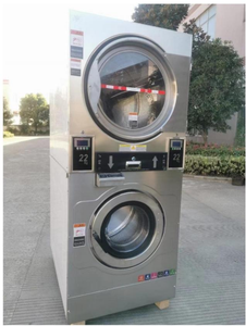 Laveuse-sécheuse commerciale à gaz empilable, à carte, en acier inoxydable, équipement de blanchisserie à vapeur pour hôtels - Product Image 3