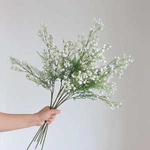 Vente en gros <span class=keywords><strong>de</strong></span> haute qualité en plastique artificiel vraie touche souffle <span class=keywords><strong>de</strong></span> bébé fleur <span class=keywords><strong>de</strong></span> <span class=keywords><strong>gypsophile</strong></span> avec feuilles pour mariage décoration <span class=keywords><strong>de</strong></span> la maison - Product Image 3