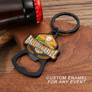 Fabrieksontwerp Custom Bierflesopener Sleutelhanger Zinklegering Metaal Zacht Email 3d Schattige Logo Frisdrankfles Opener Sleutelhanger - Product Image 5