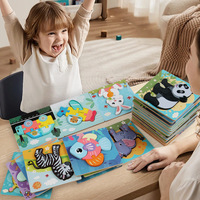 Niños Montessori educativo de madera 3D rompecabezas de juguete para niños niñas dibujos animados dinosaurio Animal vehículo niño rompecabezas Juguetes