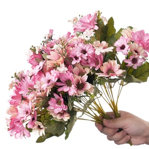 Bouquet de 9 fausses tournesoles et astères minimalistes nordiques, fleurs artificielles réalistes pour la décoration de tables de café et les vitrines de magasins - Product Image 2