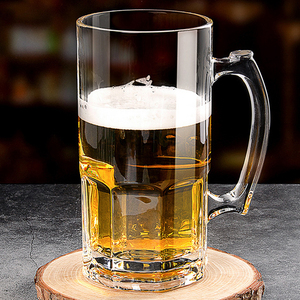 Spot Wholesale bar Hogar Restaurante Jarra de <span class=keywords><strong>cerveza</strong></span> de vidrio 1000ml Taza de <span class=keywords><strong>cerveza</strong></span> de vidrio de gran capacidad con asa - Product Image 4