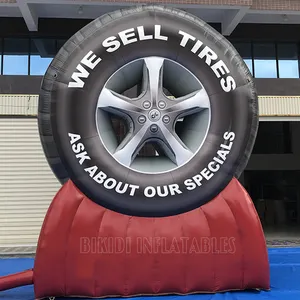 Outdoor Advertising Inflatable Tire Balloon With Custom Logo For Car Service