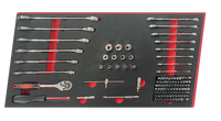 Carro de herramientas Manual de siete cajones de alta calidad, destornillador de martillo de dibujo lateral OEM personalizable, Material Cr-V para kits de herramientas