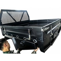 Plateau de camionnette TrailBlaze en aluminium - Personnalisé, noir, étanche, pour le rangement d'outils de voiture en extérieur