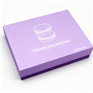 Bán buôn tùy chỉnh in tráng miệng sô cô la Cookie hộp phân hủy sinh học Macaron giấy bao bì Hộp Quà Tặng mực đậu nành hộp tráng miệng - Product Image 5