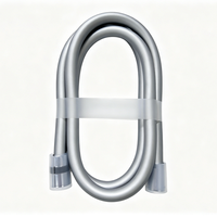Tuyau de douche en PVC gris argenté, tuyau d'arrivée pour robinet de salle de bain, accessoires de gestion souple pour la salle de bain
