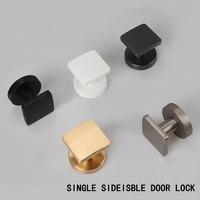 2025 Serrure de porte intérieure invisible simple face de luxe étanche antivol sécurité de chambre silencieuse avec clé en alliage de Zinc Durable