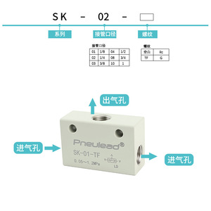 วาล์ว Pneulead Sk Shuttle รุ่น 01 Tf วาล์วลอจิกสำหรับระบบนิวเมติก - Product Image 1