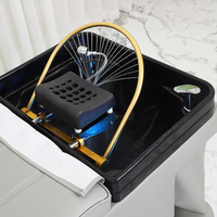 Lit de massage multifonctionnel avec shampoing de style thaïlandais pour salon de beauté avec fauteuil assorti