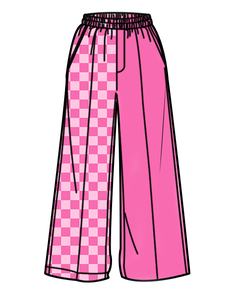 Pantaloni Larghi da <span class=keywords><strong>Bambina</strong></span> con Stampa a Contrasto, Vita Elastica e Tasche, Modello Asimmetrico, per Uso Quotidiano - Product Image 6