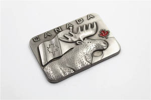 Wholesale Custom Logo High-End 3d Metal <strong>Canada</strong> Moose Travel Souvenir Fridge Magnet - Product Image 3