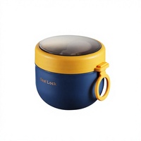Tasse à petit-déjeuner portable avec couvercle et cuillère, récipient hermétique pour flocons d'avoine et yaourt, compatible micro-ondes, pour les trajets quotidiens au bureau