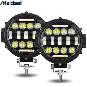 Promotion : Phares auxiliaires LED de 7 pouces pour pare-chocs avant de voiture, feux de route transfrontaliers, éclairage de travail, feux de conduite <span class=keywords><strong>12V</strong></span> - Product Image 6