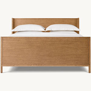 Cabecera Curva Moderna y Lujosa para Dormitorio, Hecha a Mano, Marco de Cama de Madera de Roble, Tamaño King y Queen - Product Image 2