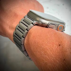 Keepwin Curren Business Classic 3 Bead Metal Puur Massief Titanium Horloge Band Vlinder Gesp Band Voor Apple Watch Ultra 2 - Product Image 4