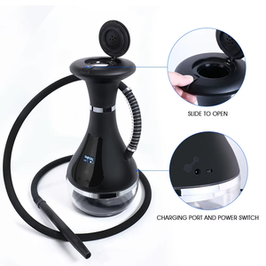 Mini <span class=keywords><strong>Cachimba</strong></span> <span class=keywords><strong>de</strong></span> Acero Inoxidable con Caja <span class=keywords><strong>de</strong></span> Regalo, Iluminación LED y Gestión <span class=keywords><strong>de</strong></span> Calor - Set <span class=keywords><strong>de</strong></span> Regalo <span class=keywords><strong>de</strong></span> Lujo para Uso Doméstico Familiar - Product Image 1