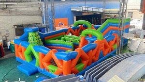 Lớn các chướng ngại vật <span class=keywords><strong>Inflatable</strong></span> với leo tường, trượt, mê cung, WIPEOUT bóng cho các sự kiện, cho thuê kinh doanh & công viên giải trí - Product Image 5