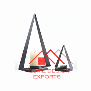 Elegante candelabro de mesa decorativo de Metal en forma de triángulo negro, decoración de mesa de cena mejorada para ocasiones navideñas - Product Image 1