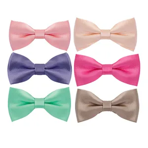 Wholesale Korean Pink Navy Rose Gold Bow Tie For Men Adjustable Black Bowtie Collar Male For Gift