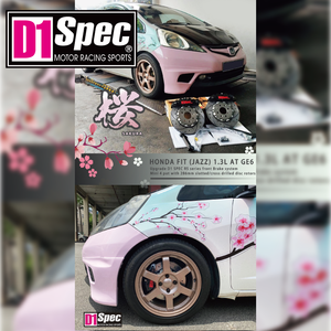 Ultimate Agility Pink <b>Drilled</b> 286Mm Assembly For <b>Compact</b> Suzuki Swift Sport Racing Lightweight 4 Piston Brake Caliper Kits - Product Image 2