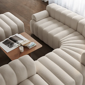 EU Modern Nordic Luxury Living Room Modular Sectional Modern Curved l Shape - Product Image 2
