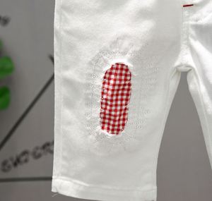 Vêtements d'été pour enfants, ensembles de vêtements assortis, produit thaïlandais, comprenant un t-shirt jaune et un pantalon blanc - Product Image 6