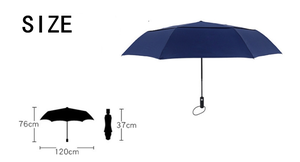 <b>Large</b> Windproof Double Canopy 10 Durable Ribs Strong <b>Frame</b> Auto Open Close Handle Compact Waterproof Umbrella Gift - Product Image 2