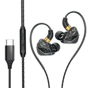 Sports headphones in-ear wired S16 subwoofer gaming headset 3.5mm Type-C interface mobile phone computer multimedia universal