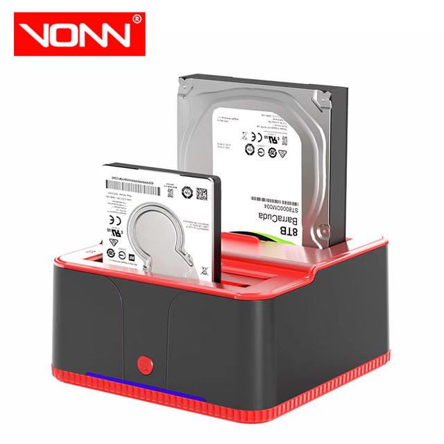 Hot Sell SATA to USB 3.0 Dual Bay Docking Station HUB 2.5 3.5 Inch HDD SSD Case with USB Port TF SD Slot for Desktop or Laptop