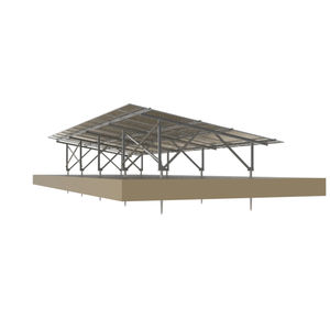 Système de montage <span class=keywords><strong>solaire</strong></span> au sol en acier galvanisé à chaud / Support / Structure résistant aux vents jusqu'à 60 m/s, durée de vie de 25 à 30 ans - Product Image 3