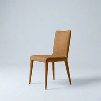 Chaise de salle à manger en cuir Track, dossier haut, design classique, confort multifonctionnel, mobilier de salle à manger