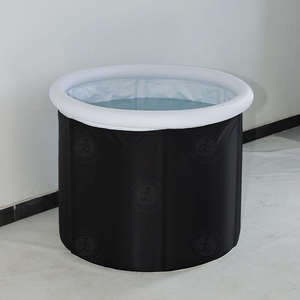 Bañera <span class=keywords><strong>de</strong></span> Hidromasaje Inflable Portátil para Exteriores para el Alivio <span class=keywords><strong>de</strong></span> la Inflamación con <span class=keywords><strong>Terapia</strong></span> <span class=keywords><strong>de</strong></span> Inmersión en <span class=keywords><strong>Agua</strong></span> Fría y 2 Puertos - Product Image 3