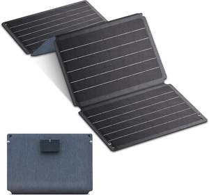 ALECTER 36W Panneau Solaire Pliable Portable en Silicium Monocristallin, Chargeur Étanche IP65, Double Sortie USB-A Type-C, Noir 23% 12 - Product Image 1