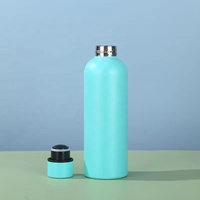 Botella de Agua Personalizada con Logo y Color, Reutilizable de Metal para Gimnasio y Deporte, Termo de Acero Inoxidable con Aislamiento al Vacío para Sublimación